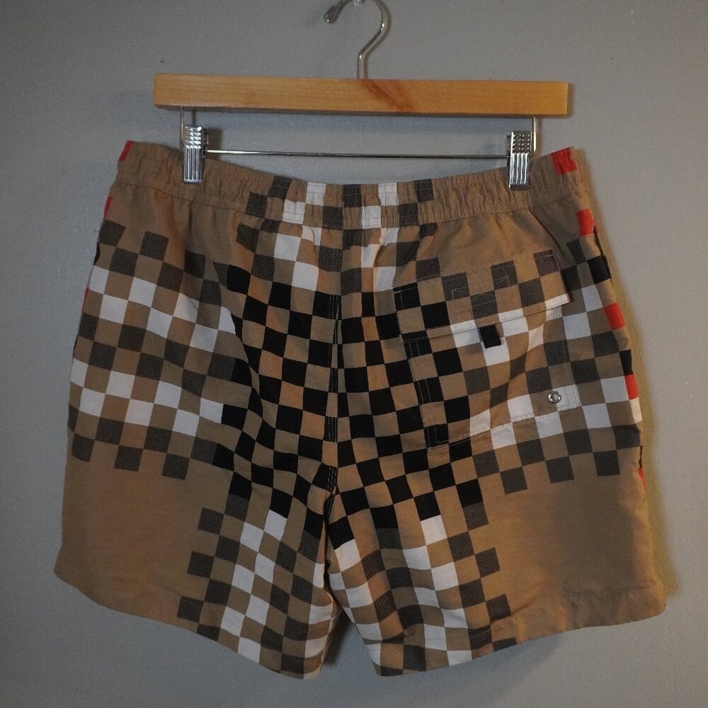 Burberry Pixel Check Drawstring Swim Shorts
